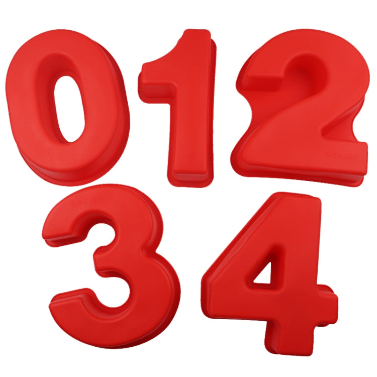 Digital Silicone Cake Baking Mold DIY Making Cookie Mould, Specification: Number 5