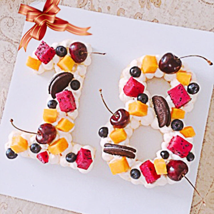 Digital Silicone Cake Baking Mold DIY Making Cookie Mould, Specification: Number 5