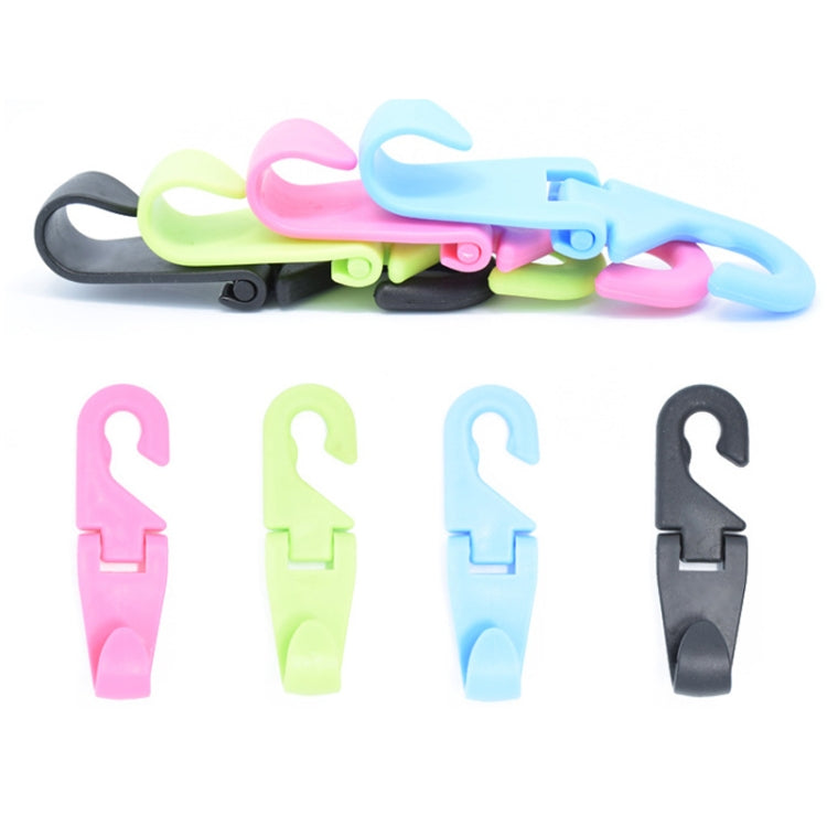 2pcs Mini Car Seat Back Plastic Hook - Random Color Delivery