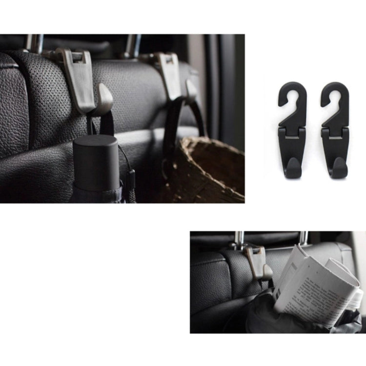 2pcs Mini Car Seat Back Plastic Hook - Random Color Delivery