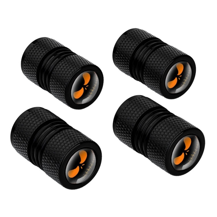 4pcs /Set Lantern Ghost Head Tire Modified Valve Cap
