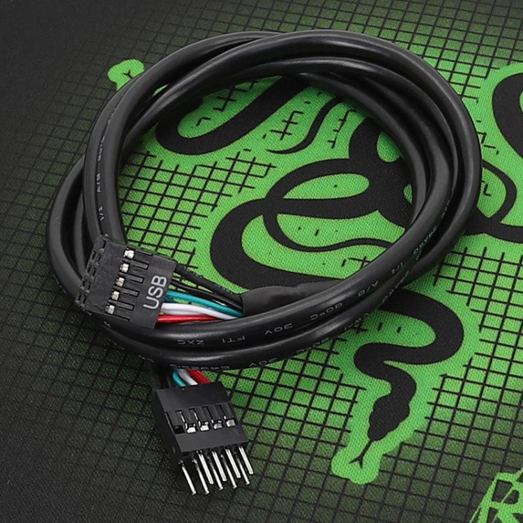 50cm Motherboard 9Pin USB2.0 Extension Cable 26AWG Double Shielded Cord