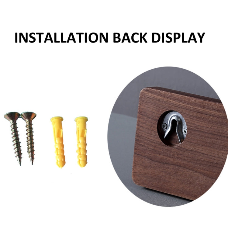 30cm Walnut Wall-Mounted Paper Towel Rack Bathroom Shelf Roll Tissue Holder