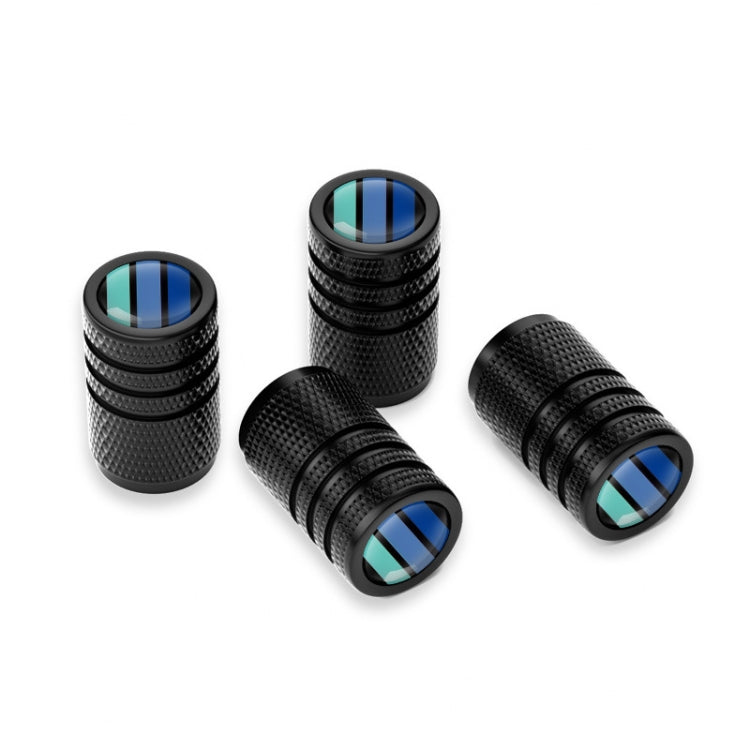 Aluminum Alloy Car Tire Decorative Valve Cap - Black