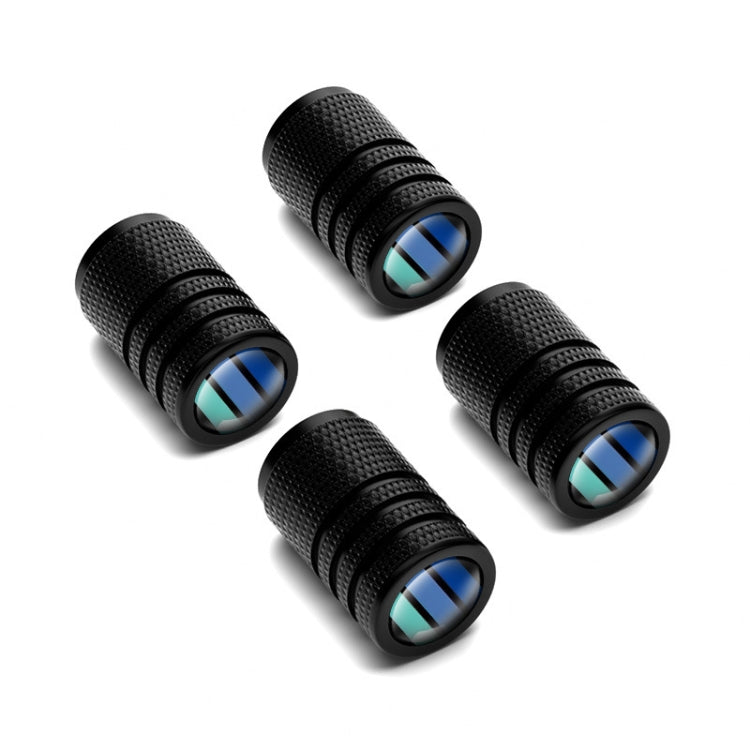 Aluminum Alloy Car Tire Decorative Valve Cap - Black