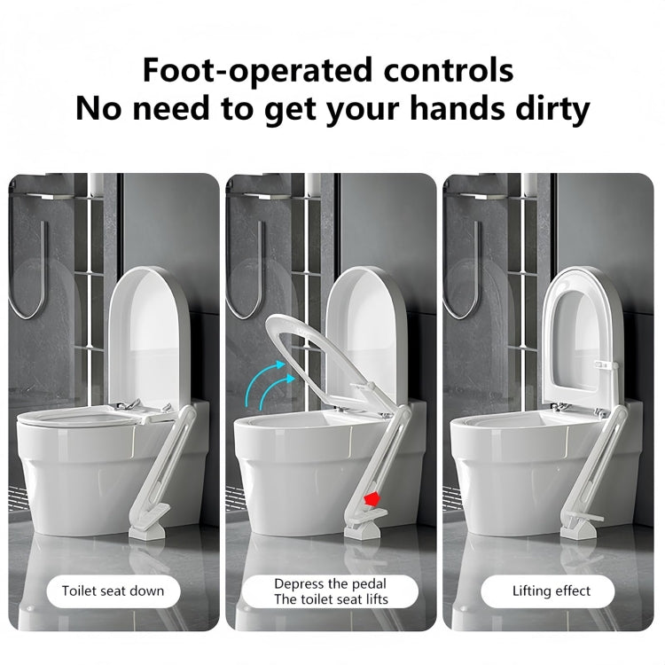 Foot Pedal Toilet Lid Lifter Touch Free Anti-dirty Toilet Seat Lifter Fits Most Toilets