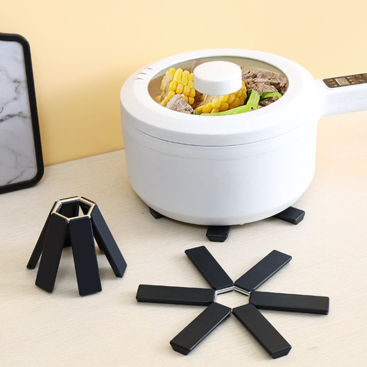 Thickened Folding Anti-scald Heat Insulation Mat Table Placemat Pot Mat - Black