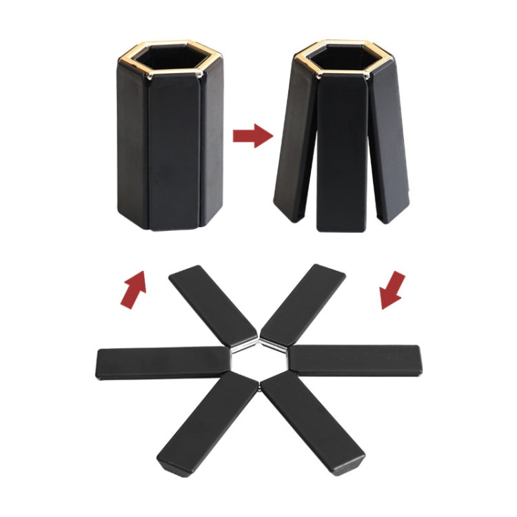 Thickened Folding Anti-scald Heat Insulation Mat Table Placemat Pot Mat - Black