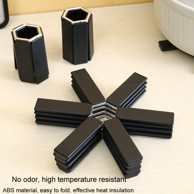 Thickened Folding Anti-scald Heat Insulation Mat Table Placemat Pot Mat - Black