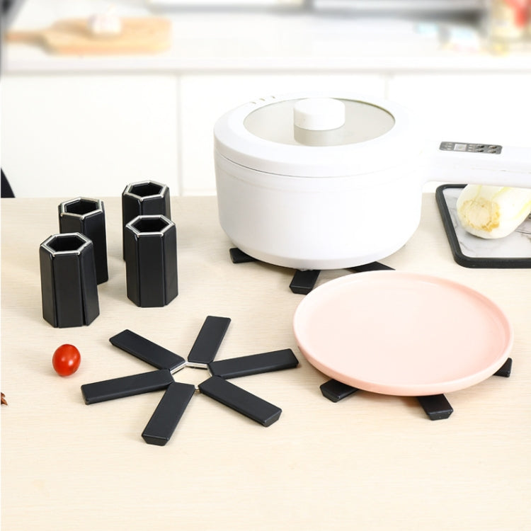 Thickened Folding Anti-scald Heat Insulation Mat Table Placemat Pot Mat - Black