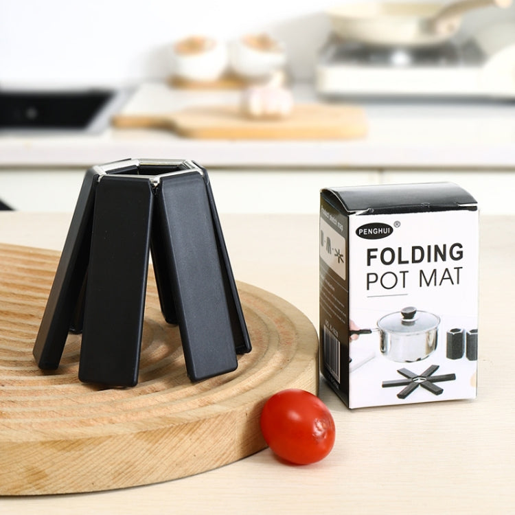 Thickened Folding Anti-scald Heat Insulation Mat Table Placemat Pot Mat - Black