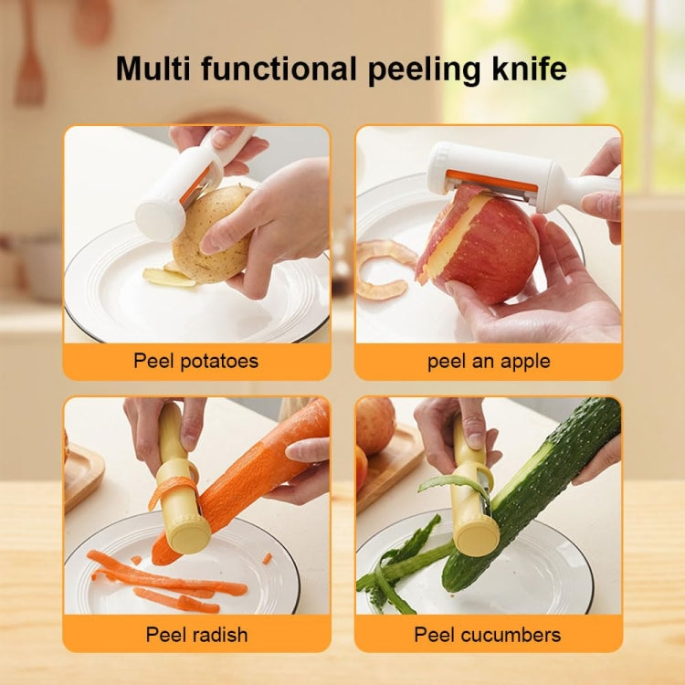 2 In 1  Peeler With Cleaning Brush Household Fruit Potato Vegetable Peeler
