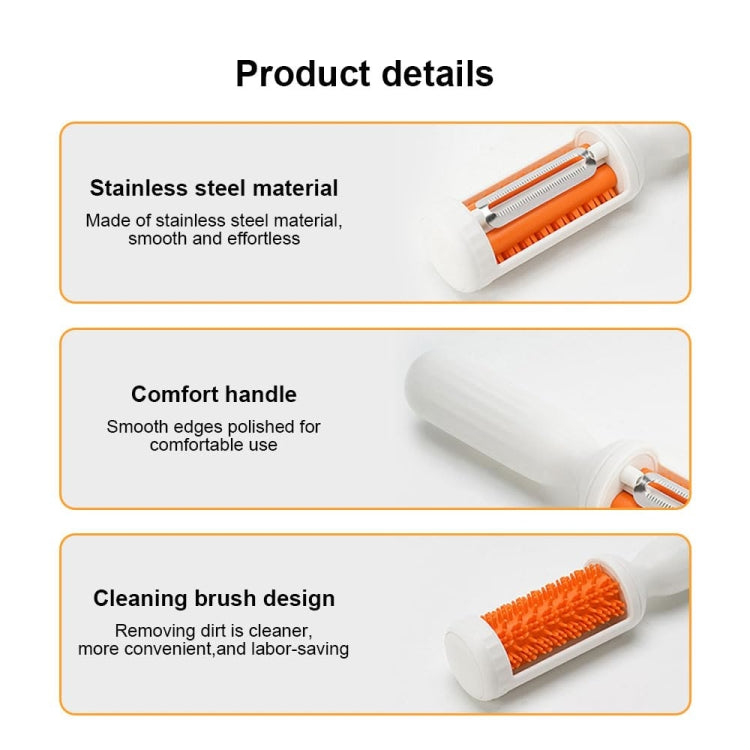 2 In 1  Peeler With Cleaning Brush Household Fruit Potato Vegetable Peeler