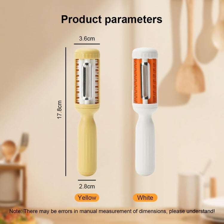 2 In 1  Peeler With Cleaning Brush Household Fruit Potato Vegetable Peeler
