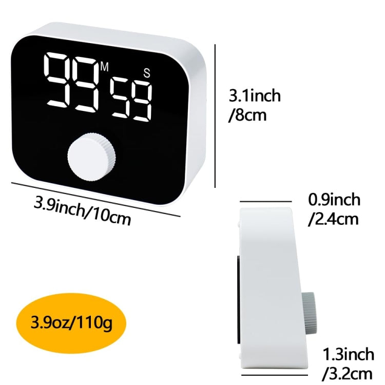YS LED Rotating Timer IlSent Kitchen Time Manager - White
