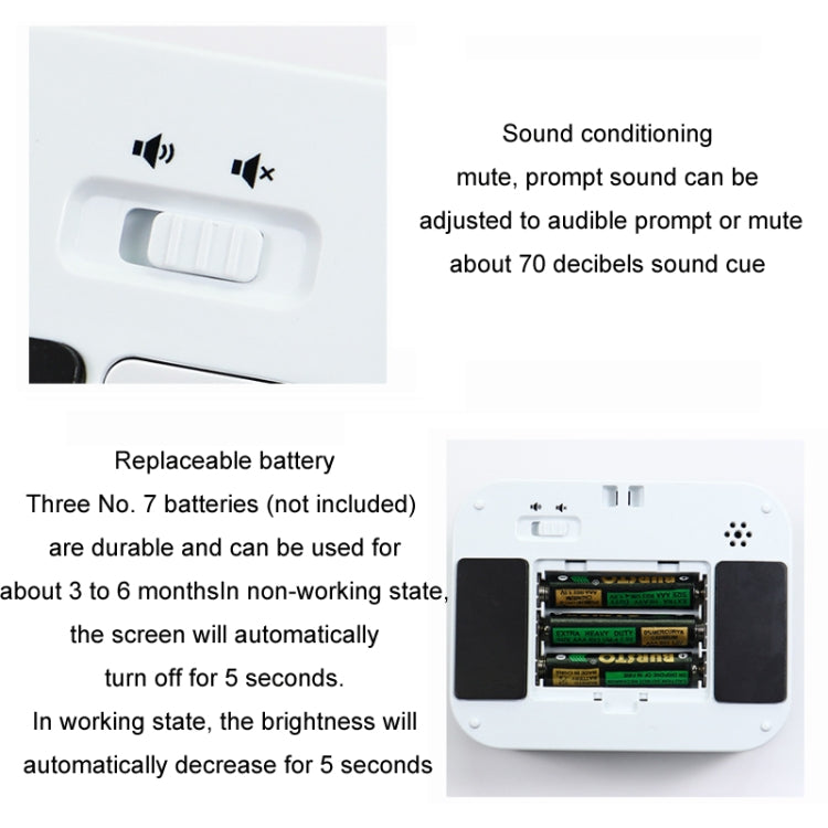 YS LED Rotating Timer IlSent Kitchen Time Manager - White