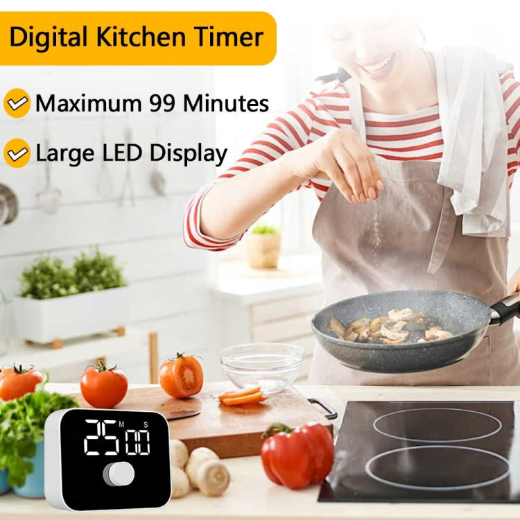YS LED Rotating Timer IlSent Kitchen Time Manager - White