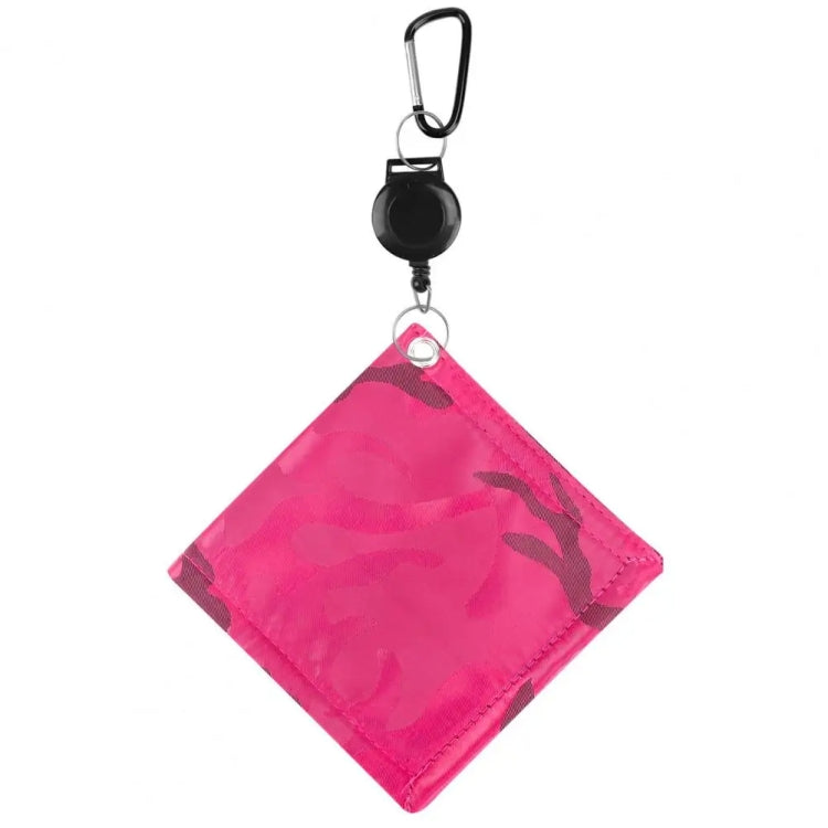 Retractable Golf Ball Wipe Cloth Easy to Draw String Wipe Cloth Cleaning Towel