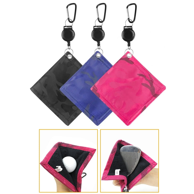 Retractable Golf Ball Wipe Cloth Easy to Draw String Wipe Cloth Cleaning Towel