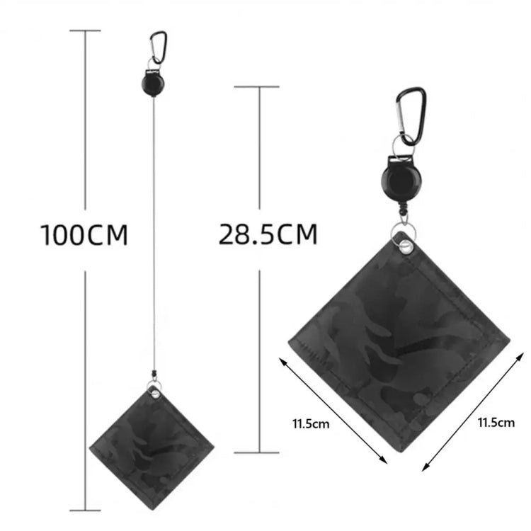 Retractable Golf Ball Wipe Cloth Easy to Draw String Wipe Cloth Cleaning Towel