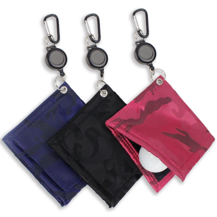 Retractable Golf Ball Wipe Cloth Easy to Draw String Wipe Cloth Cleaning Towel