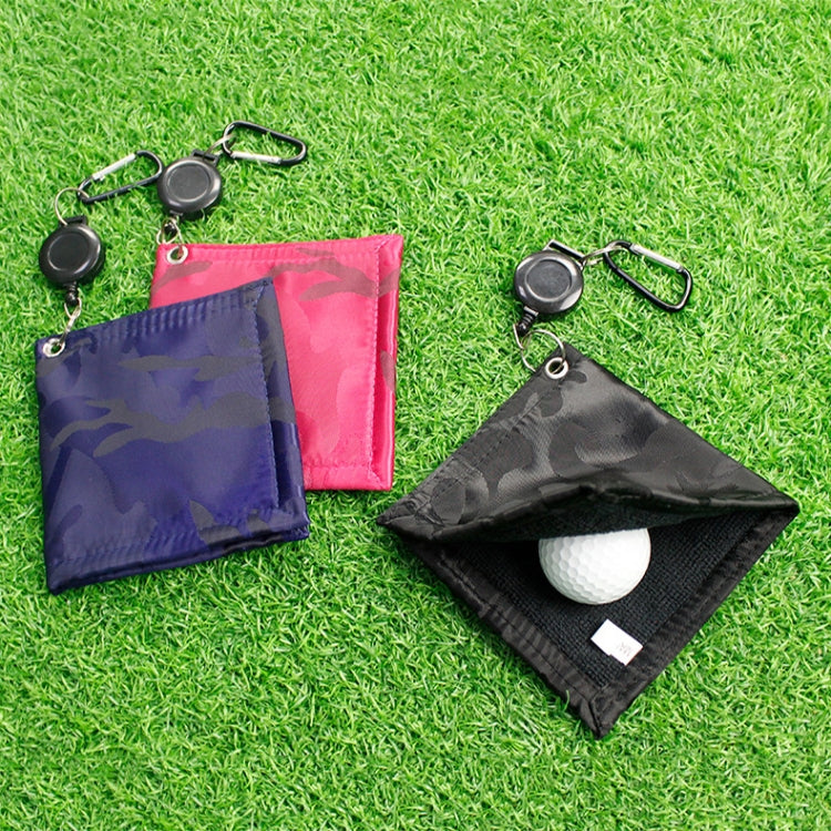 Retractable Golf Ball Wipe Cloth Easy to Draw String Wipe Cloth Cleaning Towel