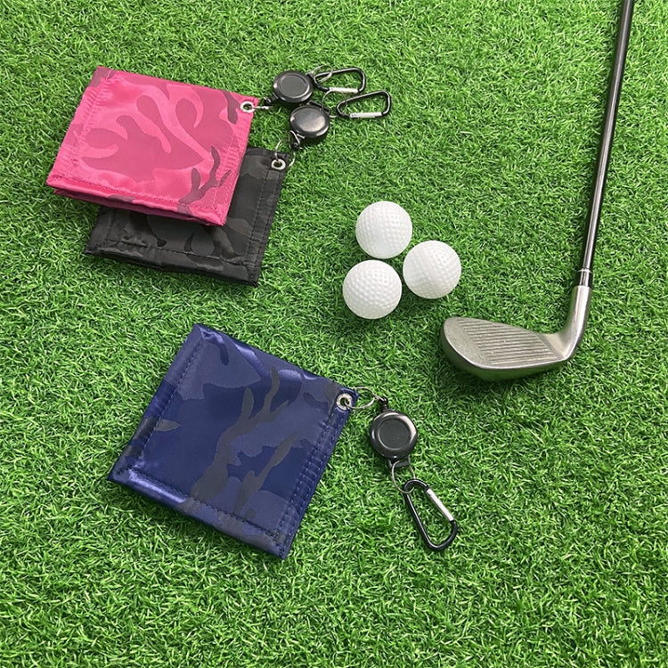 Retractable Golf Ball Wipe Cloth Easy to Draw String Wipe Cloth Cleaning Towel