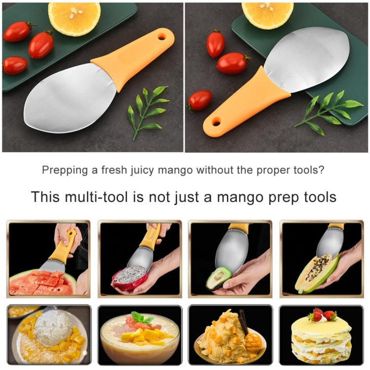 Mango Slicing and Dicing Tool Multifunctional Stainless Steel Fruit Peel Separator - 1pcs