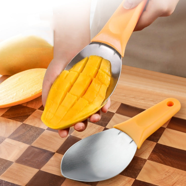 Mango Slicing and Dicing Tool Multifunctional Stainless Steel Fruit Peel Separator - 1pcs