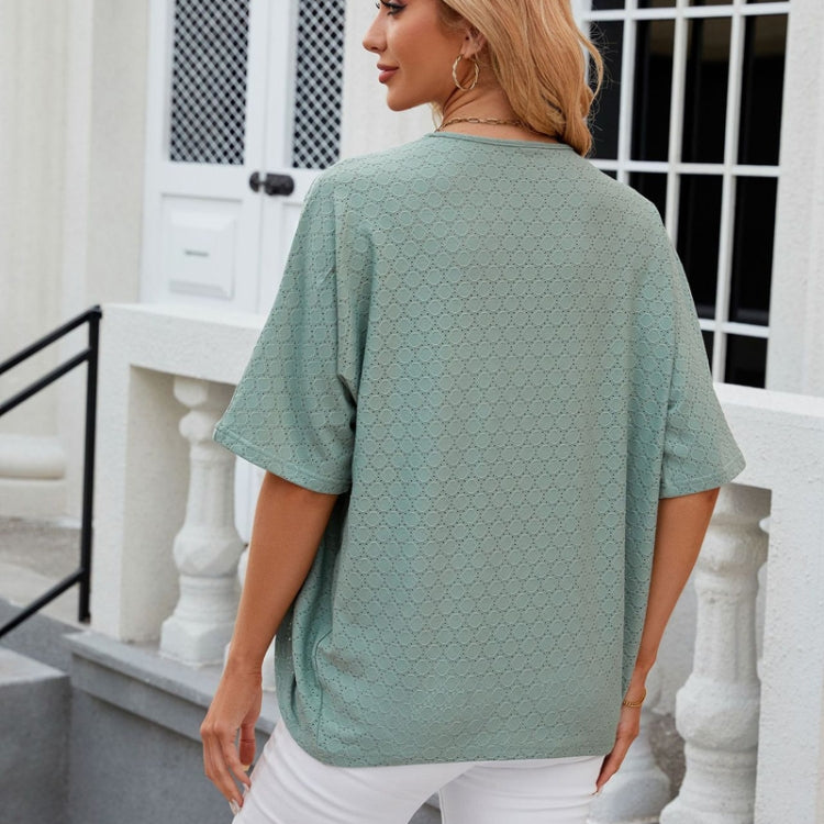 Women Spring Summer Solid Color Half-Sleeve Cardigan Knitwear Air Conditioning Outerwear, Size: S