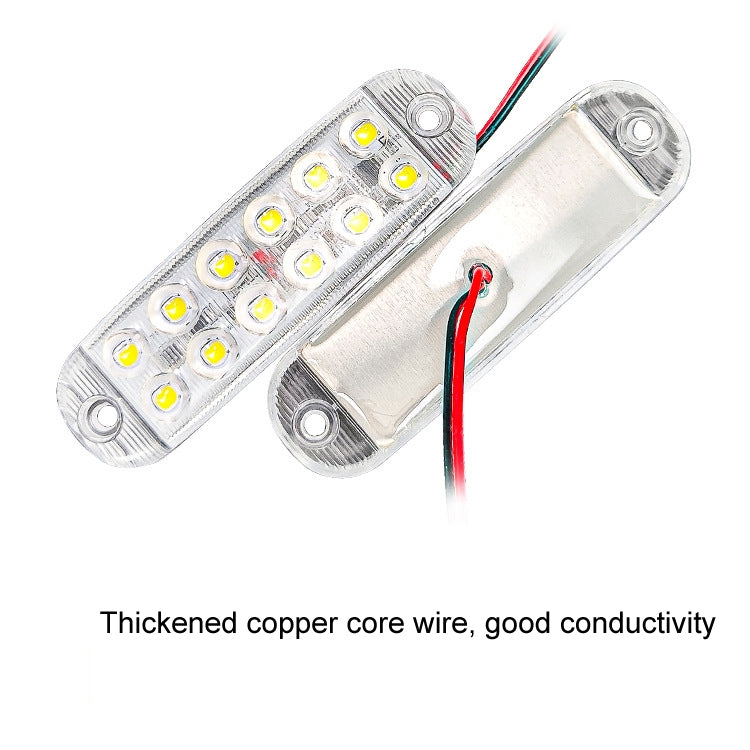 6pcs 12-Bead LED Flashing Warning Lights Motorcycle RV Signal Lights