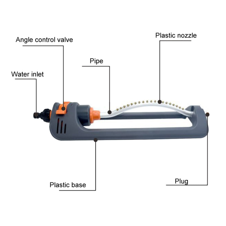 Automatic Swing Sprinkler Garden Lawn Watering Nozzle Garden Sprinkler Nozzle - 19 Holes