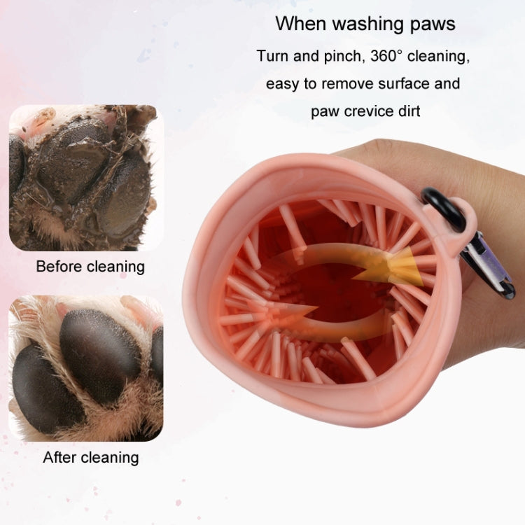 Histotree Pet Foot Washing Cup Multifunctional Dog Paw Cleaning Brush, Color: Large  - Purple