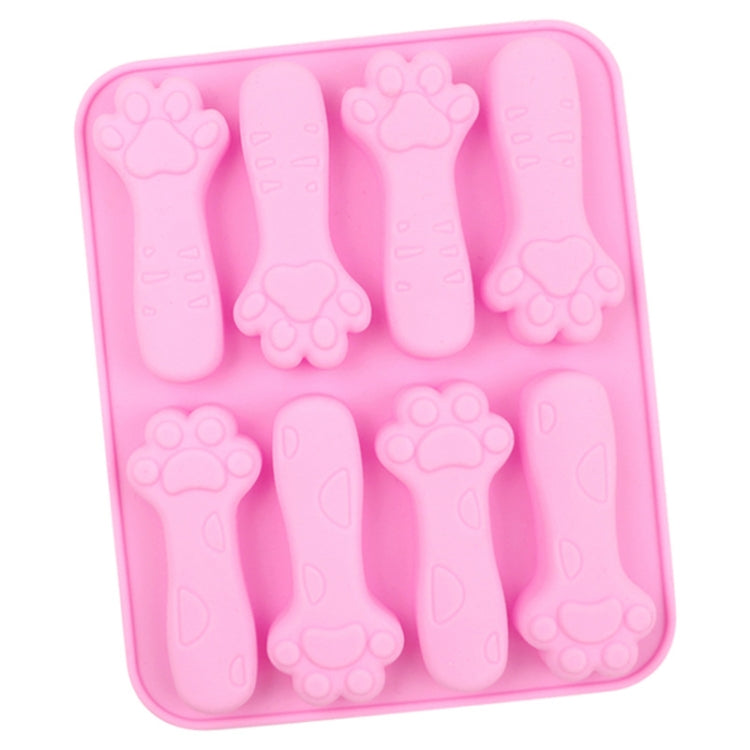 8 Grids Cats Claw DIY Baby Teething Silicone Molds Cake Baking Mould - Pink