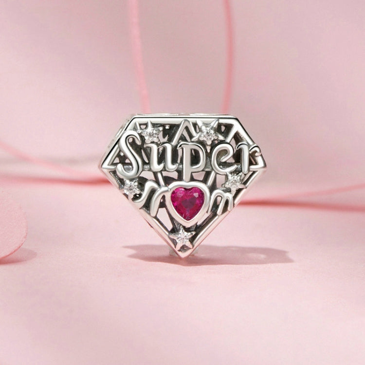 S925 Sterling Silver Super Mom Beaded DIY Jewelry - SCC2766