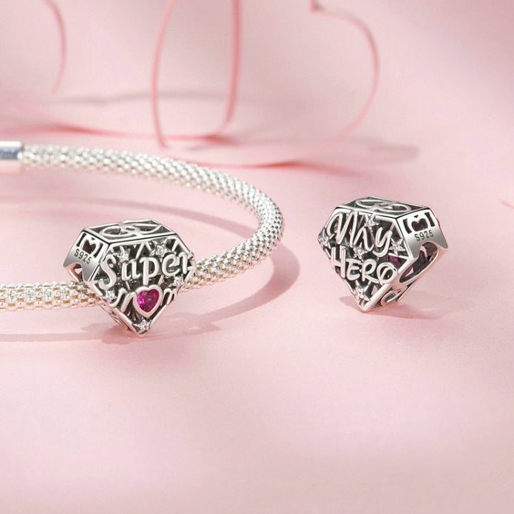 S925 Sterling Silver Super Mom Beaded DIY Jewelry - SCC2766