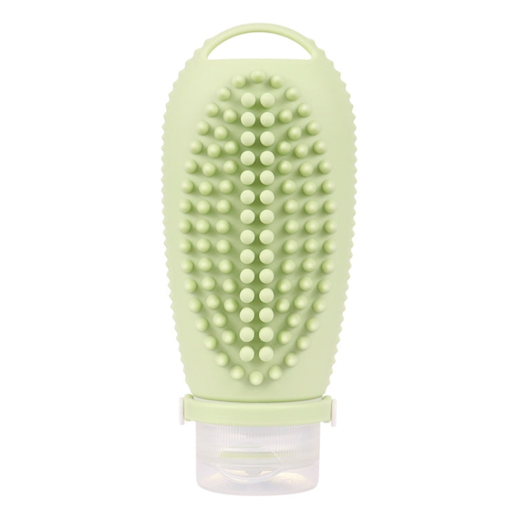 100ml 2 In1 Travel Dispenser Bottle Silicone Portable Massage Brush Shampoo Lotion Divider Bottle