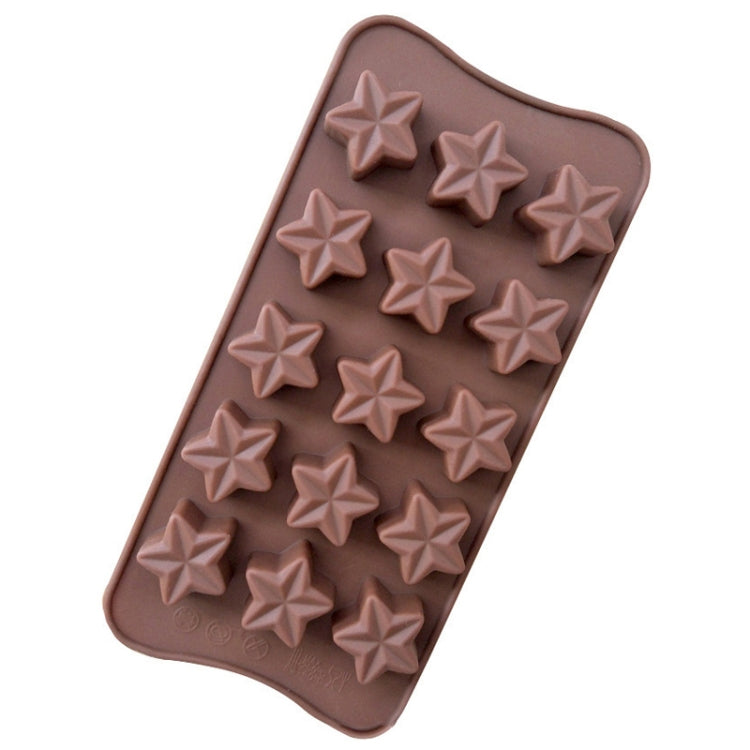 15 Grids Pentagrams DIY Chocolate Baking Moulds Fire Paint Wax Cube Mold - Chocolate Color