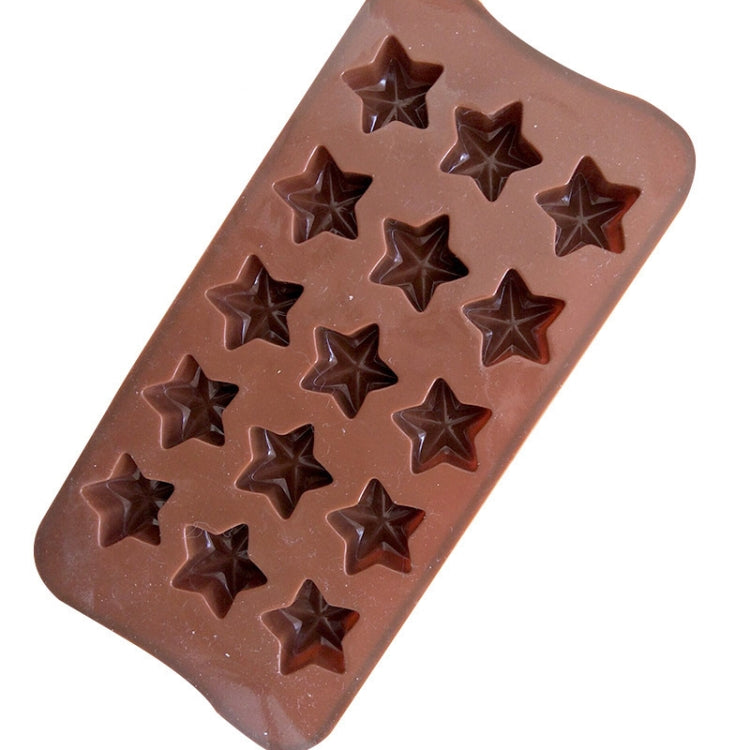 15 Grids Pentagrams DIY Chocolate Baking Moulds Fire Paint Wax Cube Mold - Chocolate Color