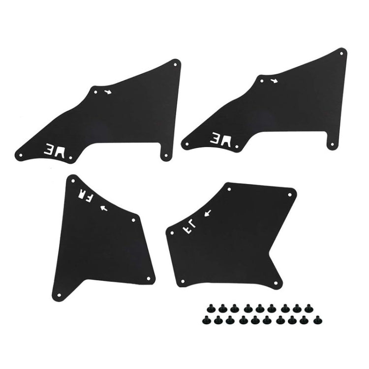 Front Wheel Fender Leather Lining for 03-17 Toyota Prado 2700 4000 - Black