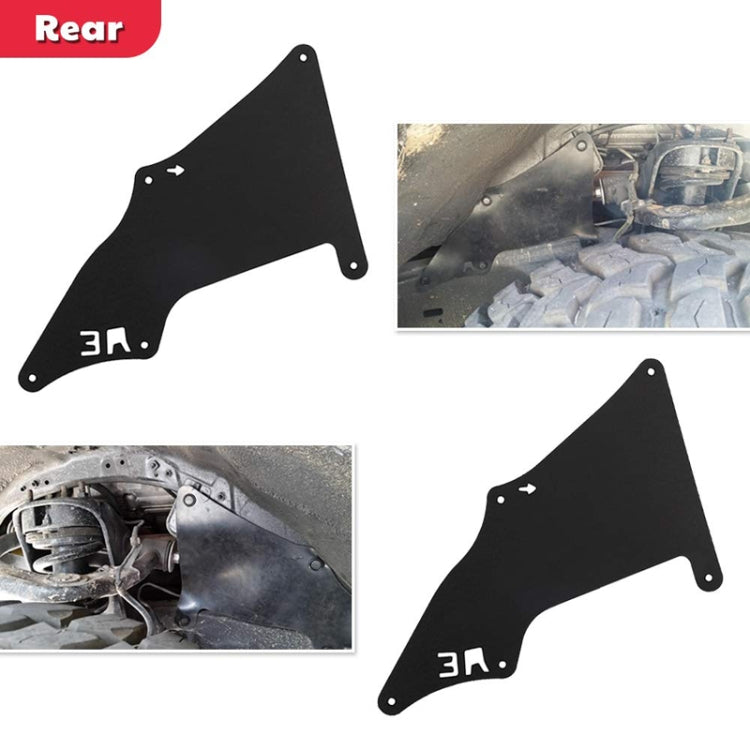 Front Wheel Fender Leather Lining for 03-17 Toyota Prado 2700 4000 - Black