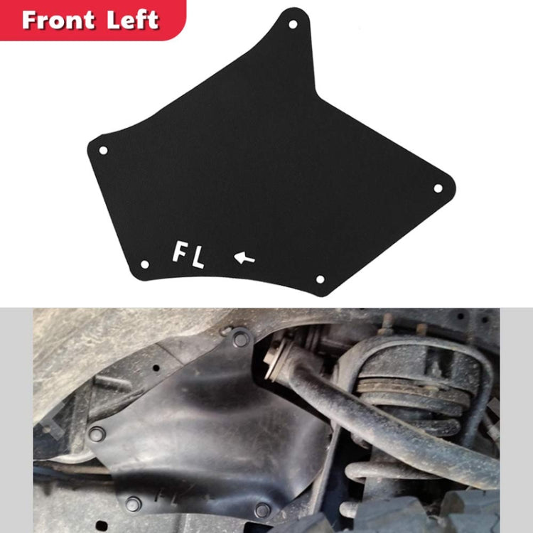 Front Wheel Fender Leather Lining for 03-17 Toyota Prado 2700 4000 - Black