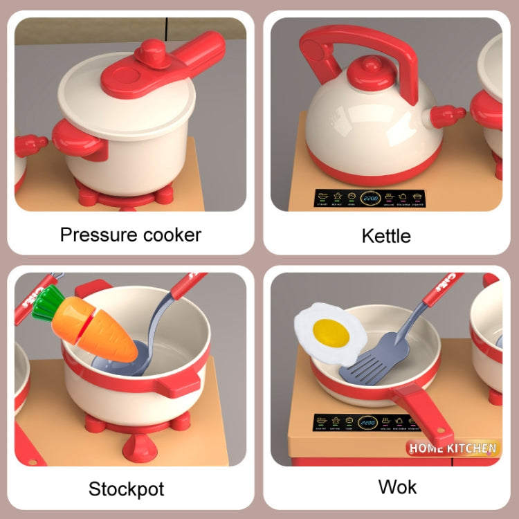 56pcs / Set Children Simulation Kitchen Cooking Toys Pretend Play Educational Toys Set Accessories Style Random Delivery