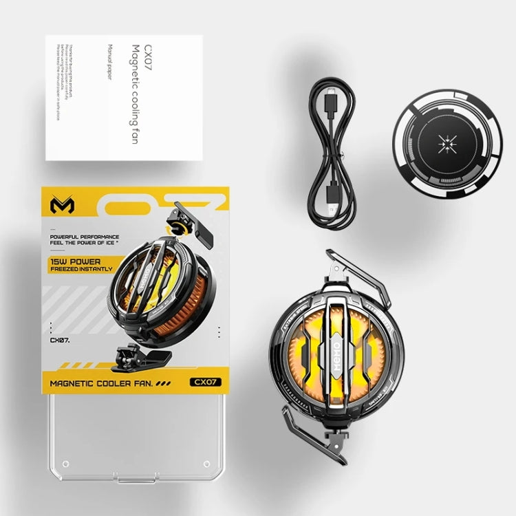 MEMO CX07 Magnetic Universal Mobile Phone Cooler Semiconductor Cooling Back Clip Phone Radiator - Black