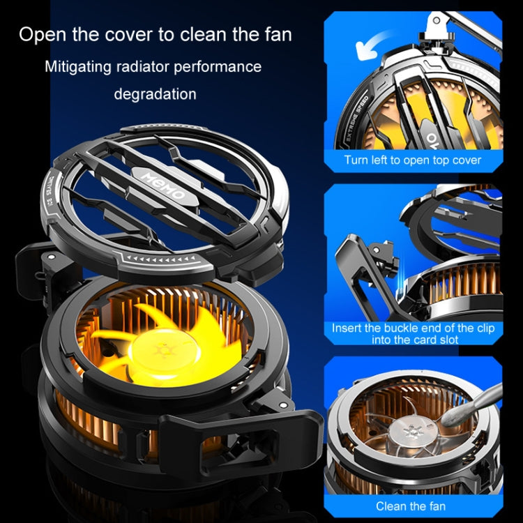 MEMO CX07 Magnetic Universal Mobile Phone Cooler Semiconductor Cooling Back Clip Phone Radiator - Black