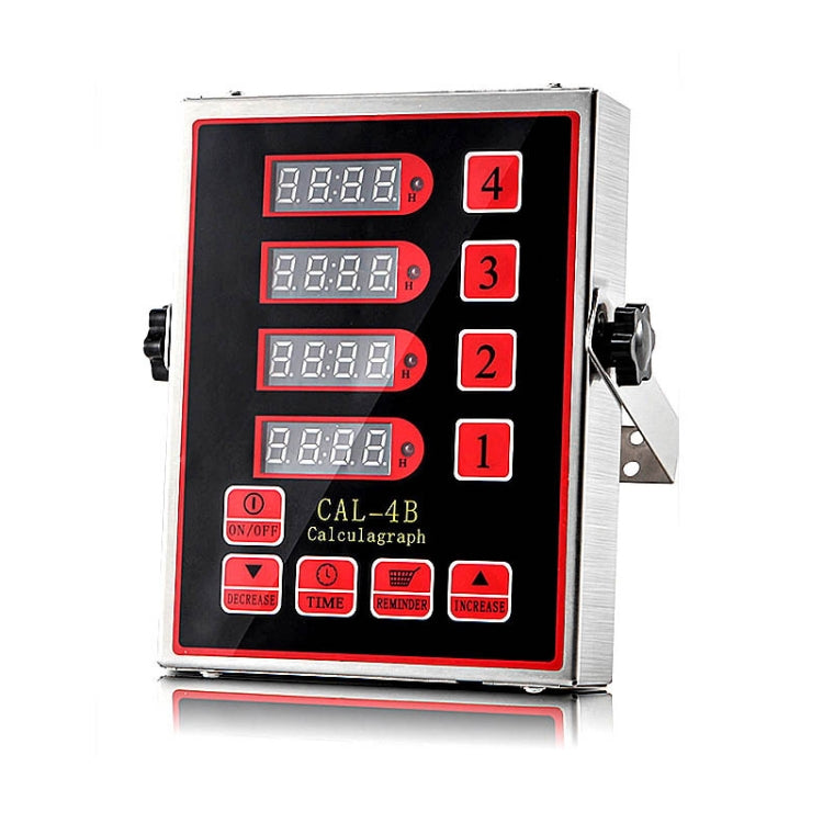 4 Channels Commercial Kitchen Timer With Loud Alarm Adjustable Cooking Reminder, Size: US Plug