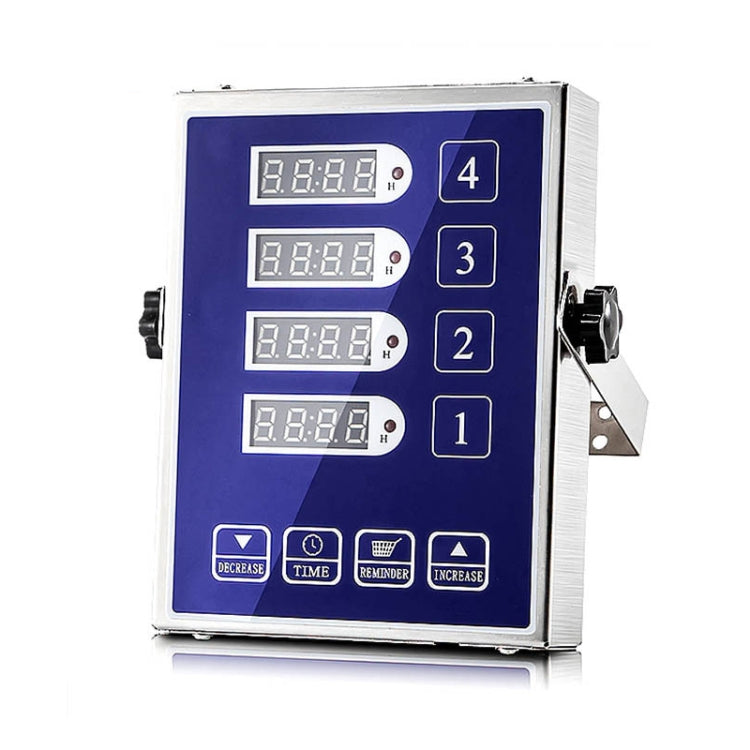 4 Channels Commercial Kitchen Timer With Loud Alarm Adjustable Cooking Reminder, Size: UK Plug