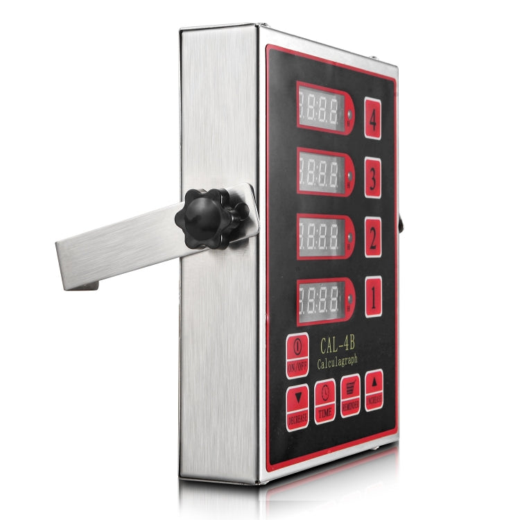 4 Channels Commercial Kitchen Timer With Loud Alarm Adjustable Cooking Reminder, Size: UK Plug