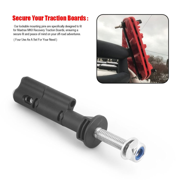 Lockable Anti-Theft Security Mounting Pin Set For MaxTrax MKII - Black