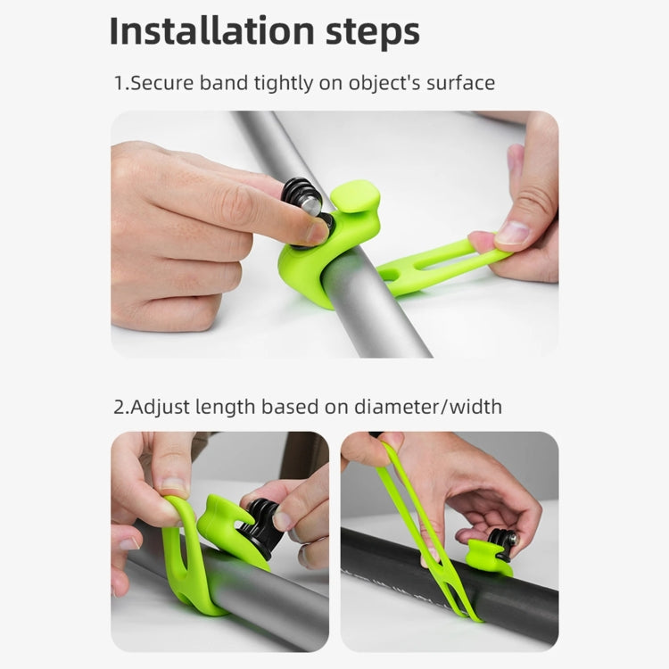 TELESIN TLQ-005 Elastic Quick Release Stand Multi-functional Fixed Silicone Strap Accessories